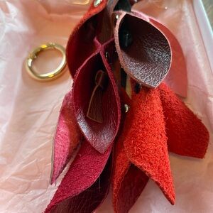 Calla lilly leather charm.